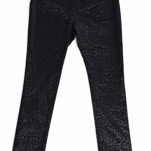Nicole by Nicole Miller Black Leopard Print Skinny Pants Size 12